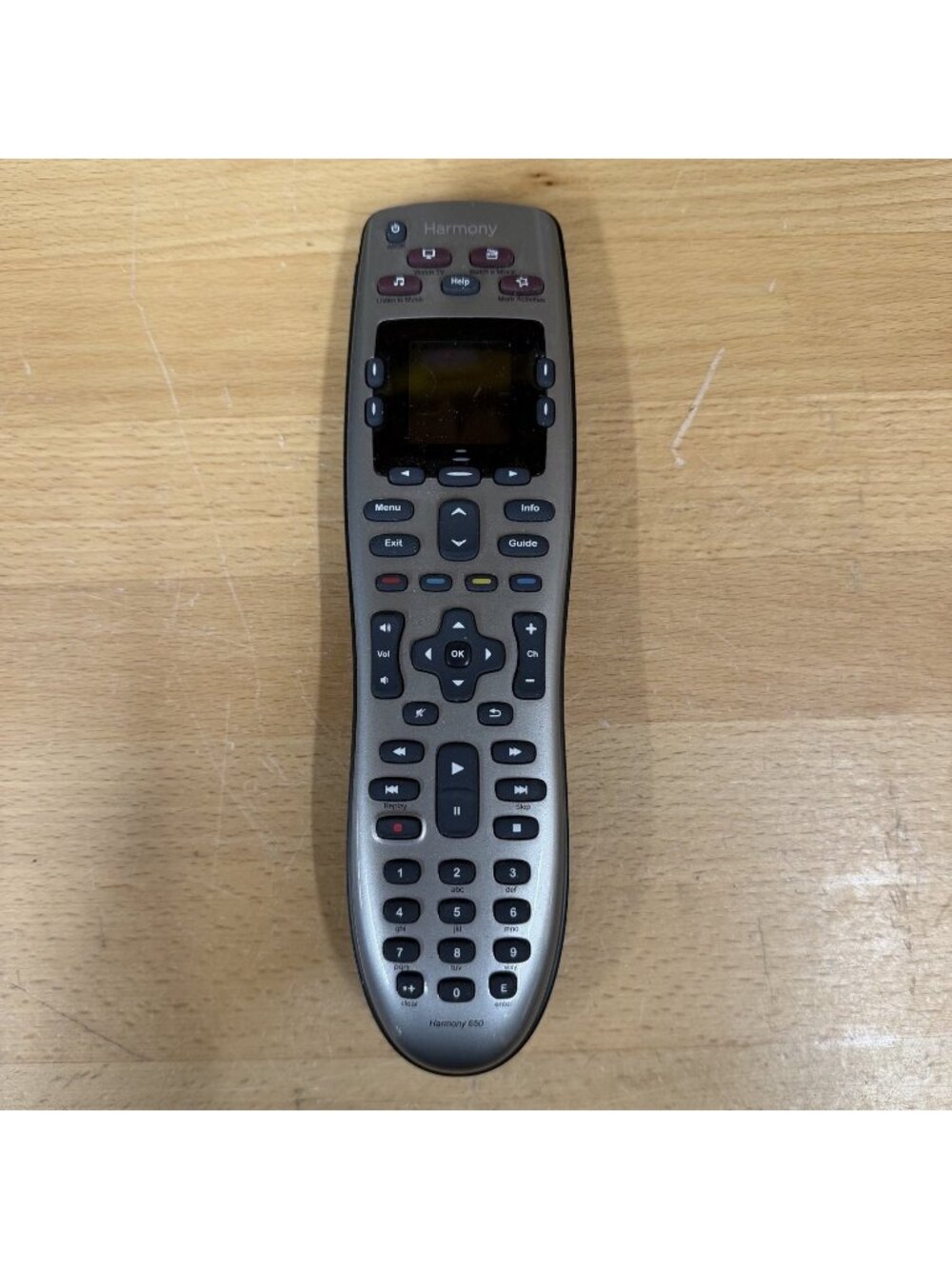 Logitech HARMONY 650 Universal Remote Control LCD Screen Backlit Keys